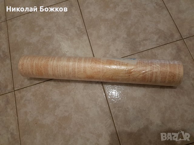 Нови Миещи Релефни - цвят Бежов с цветя - 10 ролки