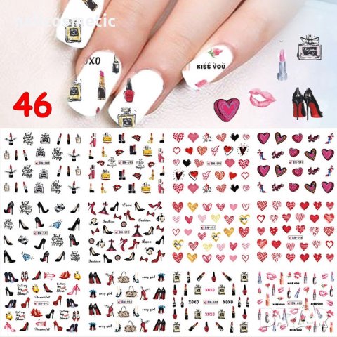 12 бр. Водни стикери за маникюр, снимка 2 - Продукти за маникюр - 21817673