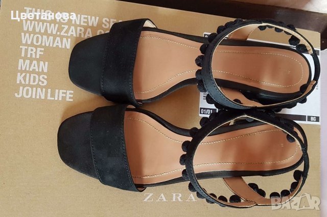 Дамски сандали естествена кожа ЗАРА, снимка 8 - Сандали - 25642191