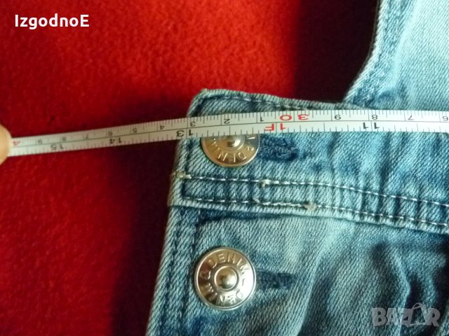 H&M 128 Страхотен дънков гащеризон, снимка 10 - Детски панталони и дънки - 23517157