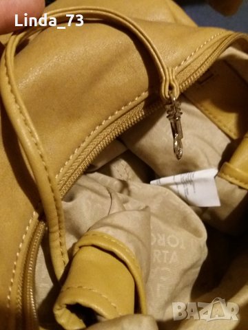 Дам.чанта-"ESPRIT"-/изк.кожа/,цвят-горчица. Закупена от Германия., снимка 8 - Чанти - 21699187