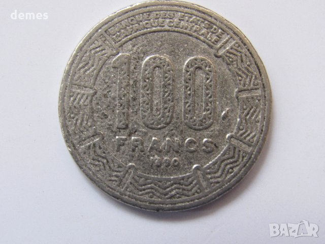 Чад - 100 франка, 1990 г.  (рядка)-327 m