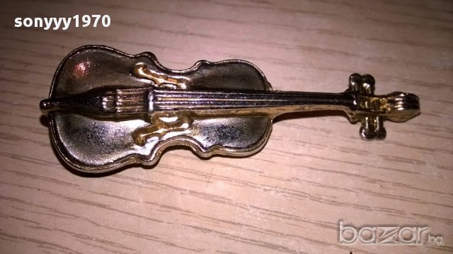 Мини ретро колекция-контрабас-бронз/месинг-7х3х2см-внос швеицария, снимка 7 - Антикварни и старинни предмети - 17528257