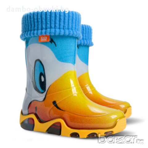 Детски гумени ботушки пате DEMAR с топъл чорап, снимка 1