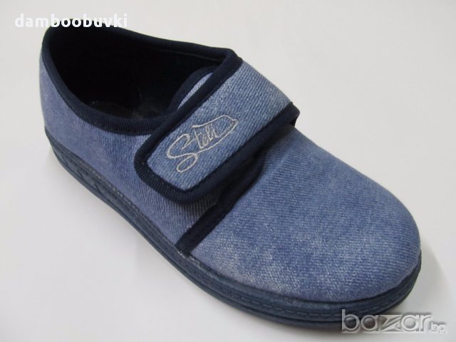Български пантофи в светло синьо, снимка 1 - Бебешки обувки - 17611388