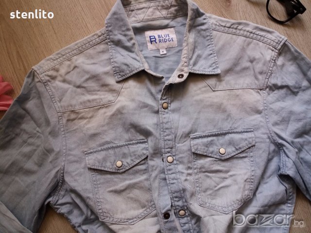 Дънкова риза Blue Ridge М размер, снимка 4 - Ризи - 19646749