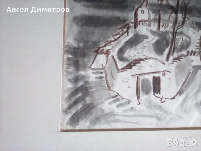 Картина смесена техника Мони Аладжемов , снимка 3 - Картини - 25413611