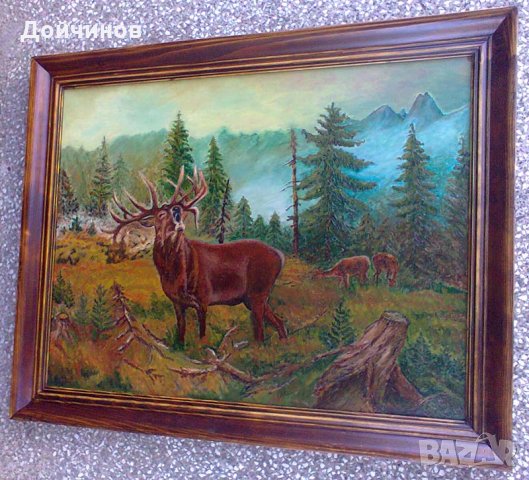 ''Някъде из Рила'' / привечер /, живопис, мaслени бои