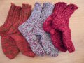 Нови топли вълнени чорапи плетени от истинска домашна вълна, подходящи за туризъм , снимка 1