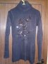 черна блуза с паети, снимка 1 - Блузи с дълъг ръкав и пуловери - 24065893