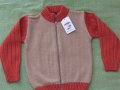 Машинно плетена жилетка за момче с цип, размер 98, нова , снимка 1 - Детски пуловери и жилетки - 17139014
