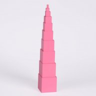 Розовата Кула на Монтесори - малък размер всички Монтесори игри, снимка 3 - Образователни игри - 18587134