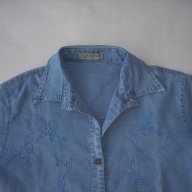 Дънкова риза за едра дама, XXL  , снимка 4 - Ризи - 18301909