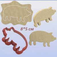 Прасе свиня пластмасов резец форма фондан тесто бисквитки, снимка 1 - Форми - 26135725