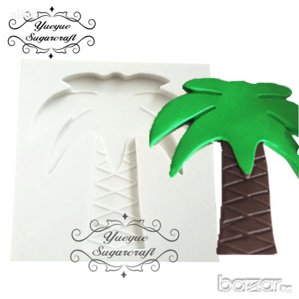Палма дърво силиконов молд форма декорация и украса торта фондан шоколад мъфини, снимка 1