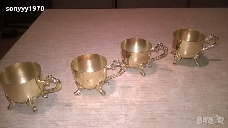 златни чашки 4бр-за кафе/чаи-ретро колекция-внос швеция, снимка 1