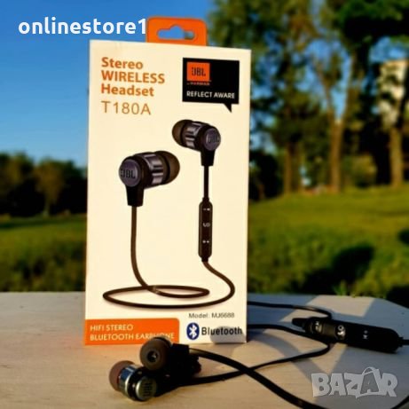 JBL безжични слушалки T180A Bluetooth тип тапи, снимка 1