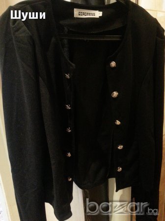 Изключително стилно късо черно сако, снимка 1 - Сака - 17856504