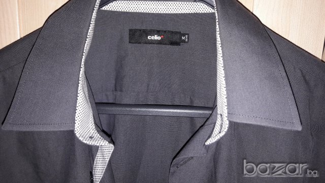 Мъжка риза с дълъг ръкав Celio нова №39-40 около врата, снимка 6 - Ризи - 16163884