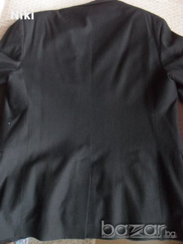 Черно мъжко сако Сисли, снимка 4 - Сака - 11657279