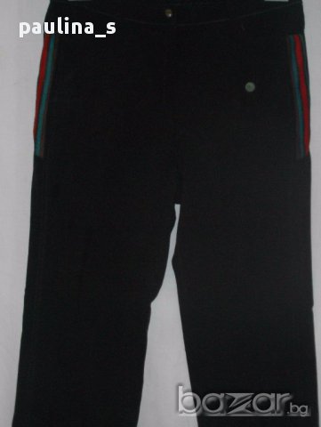 Зимен кафяв панталон Деним с кантове / широки крачоли , снимка 2 - Панталони - 16718021