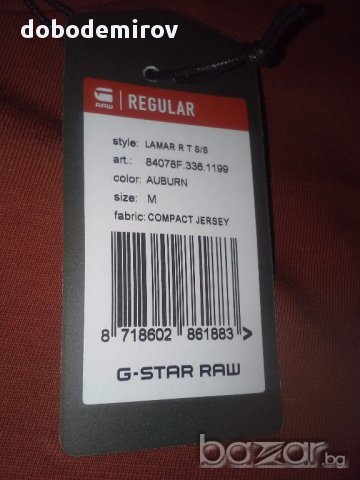 нова мъжка тениска G-Star LAMAR REGULAR FIT, оригинал, снимка 5 - Тениски - 13433008