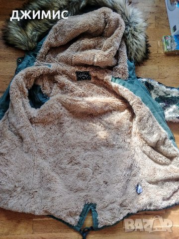 Страхотно и много топло с еко косъм и паети детско яке , снимка 4 - Детски якета и елеци - 24603747