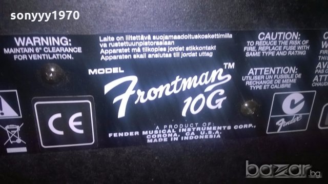 fender frontman 10g-китарно кубе-28х26х15см-внос англия, снимка 15 - Тонколони - 18814435