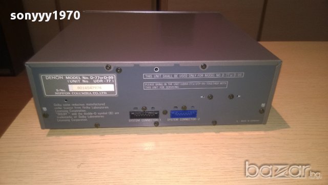 denon d-77/d-99/udr-77/cassette deck-внос швеицария, снимка 5 - Плейъри, домашно кино, прожектори - 11480378