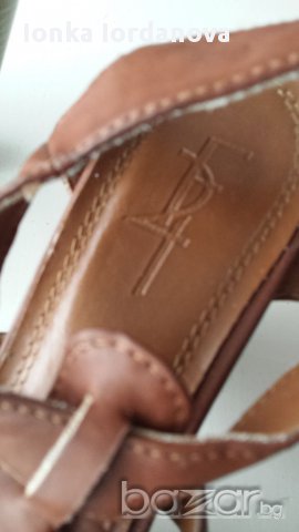 Кожени сандали, номер 39, снимка 4 - Сандали - 17908488