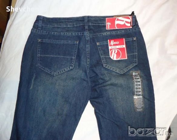 Нови дамски женски дънки Ricci тъмно син размер S 10R 38 EU, снимка 2 - Дънки - 20200050