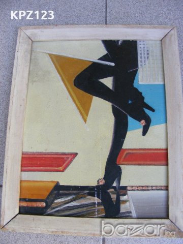 Картина дамски крака масло върху фазер рамкирана