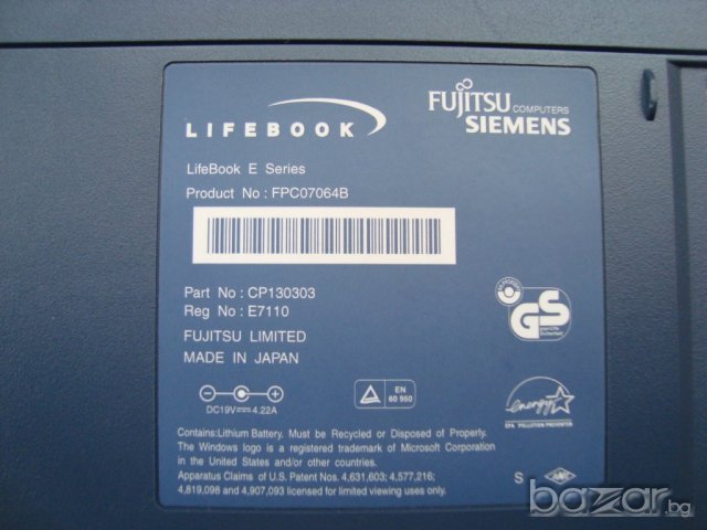 Fujitsu-siemens Lifebook E7110 на части, снимка 3 - Части за лаптопи - 6608373
