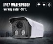 FULL HD 1080р 3/2.8мм 3Mpx Широкoъгълна IR-Cut Леща 2 Array Водоустойчива IP67 Охранителна Ip Камера, снимка 1
