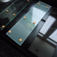 Стъклени рафтове за баня бронзе 8 мм , 50 см. / 15 см., снимка 3 - Етажерки - 10269759