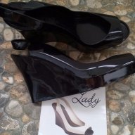 Черни силиконови обувки на платформа италиански  Kartell, снимка 4 - Сандали - 18005255