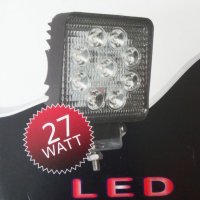 LED дневна светлина ,водоустойчива IP 67, 10-30V, 27 W - квадрат, снимка 2 - Аксесоари и консумативи - 22301978