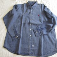 мъжка риза - тип дънкова тъмно синя размер XL, снимка 2 - Ризи - 15509109