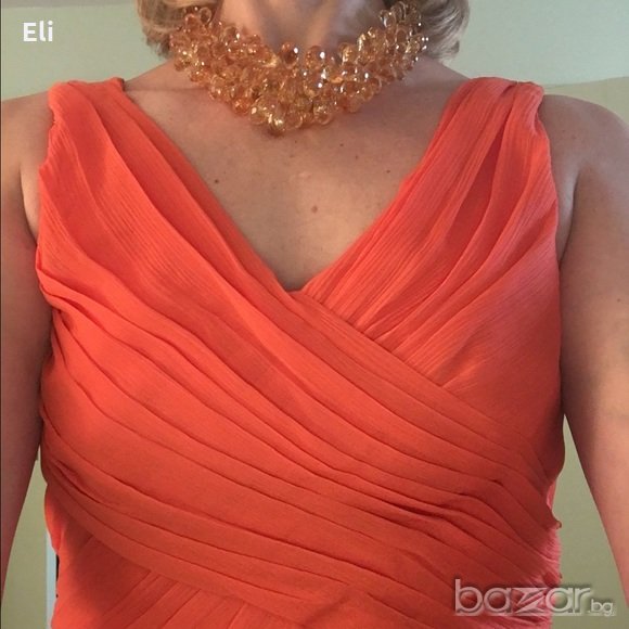 Елегантна оранжева дамска рокля H&M , снимка 1