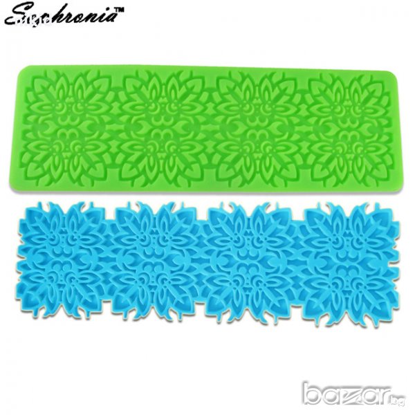 Остри двустранни листа дантела силиконов молд борд кант форма декорация торта гъмпейст фондан, снимка 1