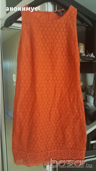 Дантелена рокля в оранж, снимка 1