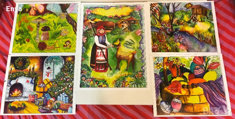 Снимки на репродукции на детски рисунки - подходящи за детска стая, снимка 1