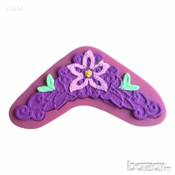 извит молд орнамент силиконова форма за украса фондан торта сладки декор, снимка 1