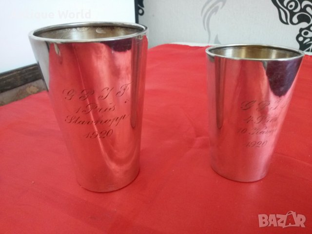 Стари ПОСРЕБРЕНИ Шведски Чаши 1920 г.