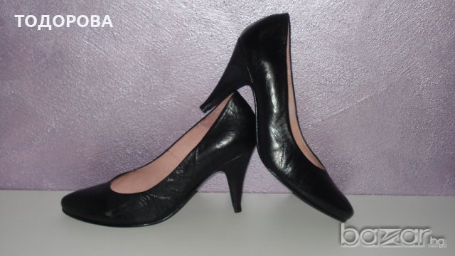 Дамски обувки естествена кожа, снимка 1 - Дамски обувки на ток - 18479506