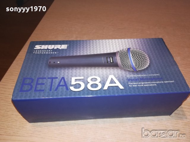 shure beta 58S-legendary performance microphone-внос швеицария, снимка 1 - Микрофони - 20482220