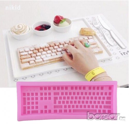 Голяма клавиатура силиконов молд форма декорация торта фондан шоколад и др.