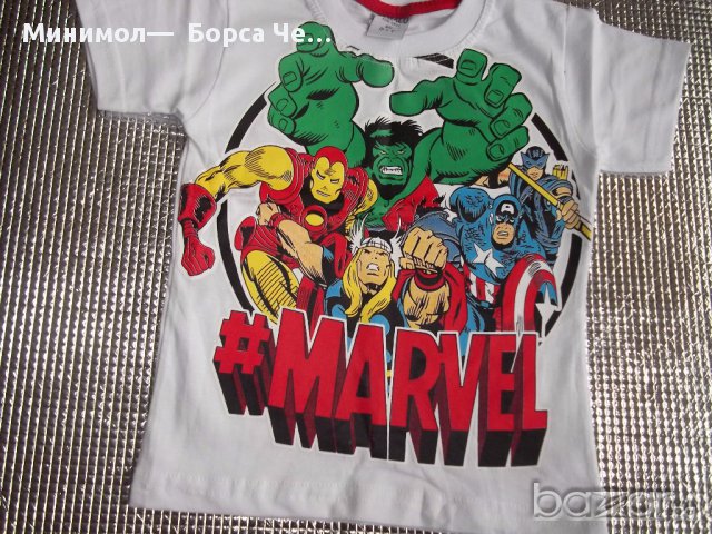 1038: тениска MARVEL - 5.90лв., снимка 3 - Бебешки блузки - 14294310