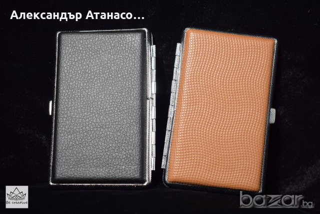 Стилна кожена табакера, снимка 4 - Други - 21092551