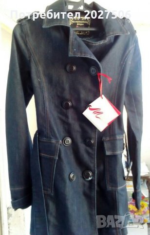 Дънково манто - НОВО, снимка 7 - Палта, манта - 24231732